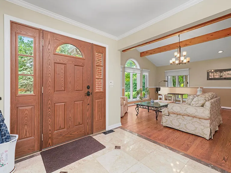 Entrance and open living room