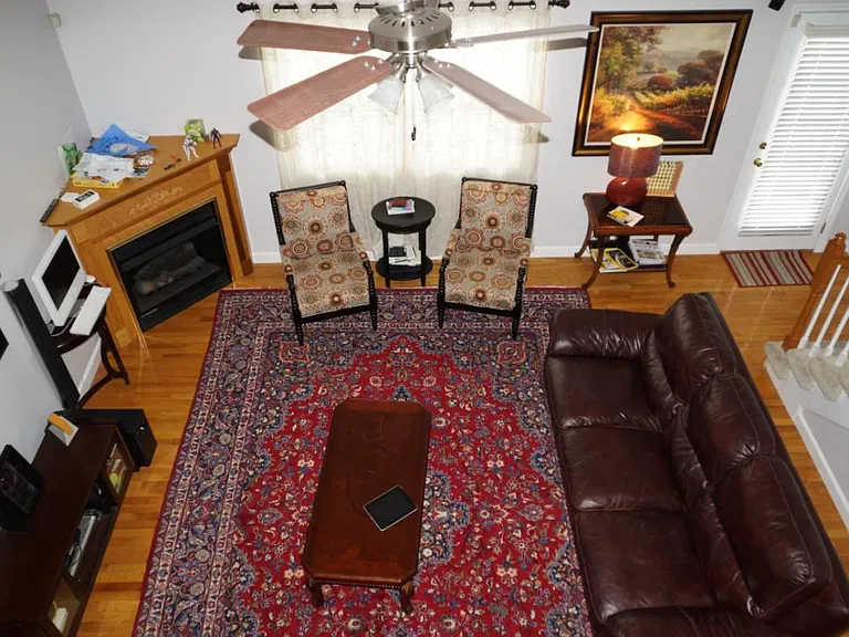 Family Room looking down form the second floor aisle