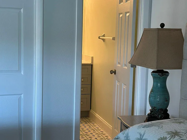 View into primary bathroom