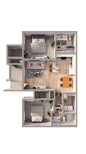 Floor plan 2x2D