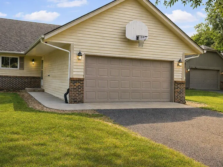 2 car attached garage