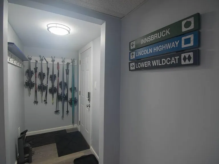 Our mudroom has a ski and coat rack for your adventure gear (skis not included in rental).