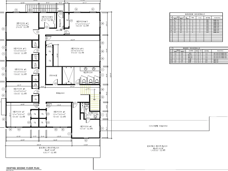 2nd Floor Units 5 (Bathroom), 6, 7, 8, 9, 10, 11, 12, 13, 14, Communal Bathrooms/Shower.