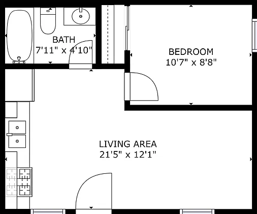 1 bed, 1.0 bath, 378 sqft, $999 — Photo 2
