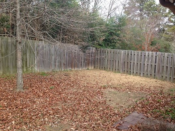 fenced in backyard