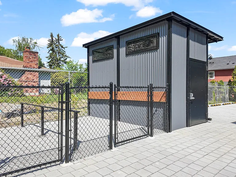 - Garbage & Recycling Corrale
- Bike Shed & Secured Mailbox
