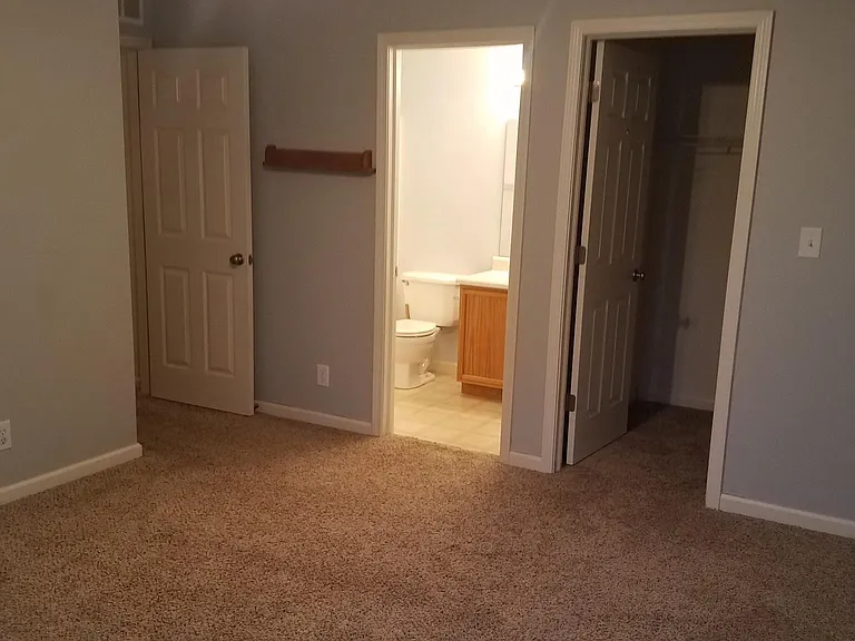 Master bedroom with walk-in closet and en-suite bathroom