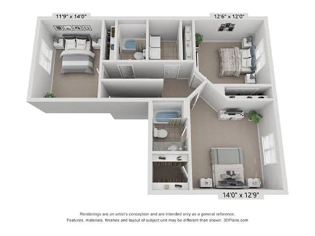 Floor plan Wesley Place - C1