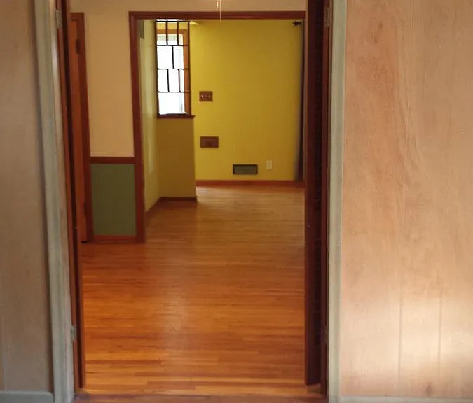 Den looking into dining room, living room