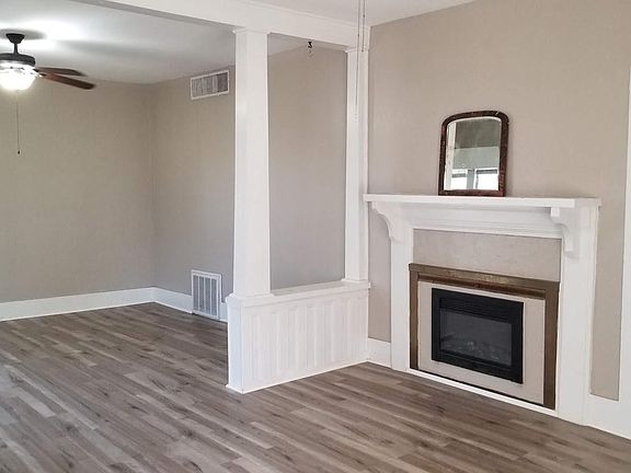 Living/Dining with electric fireplace