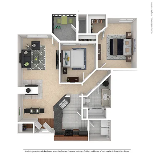 Floor plan 2Bedroom 1Bathroom
