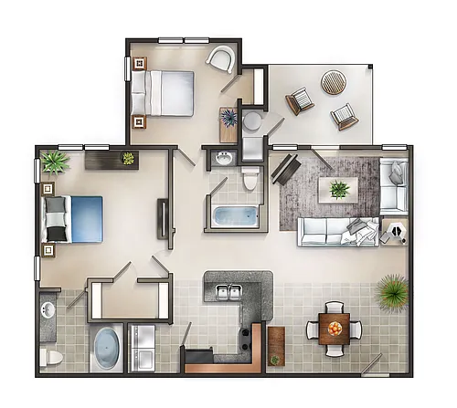 Floor plan The Brant Patio