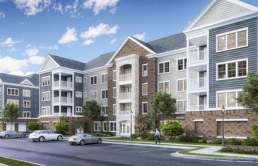 New elevator condos for sale in the gated, Del Webb community of Montebello in Loudoun County.