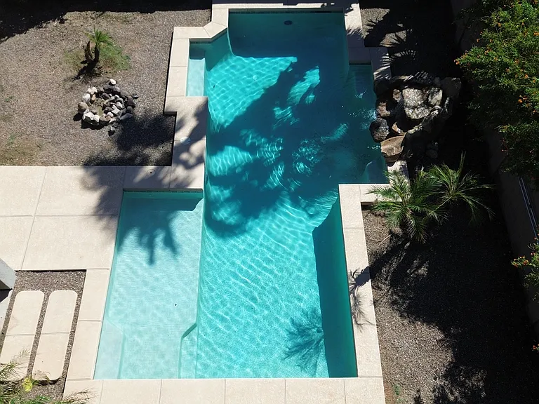 Oversized Pool with Waterfall