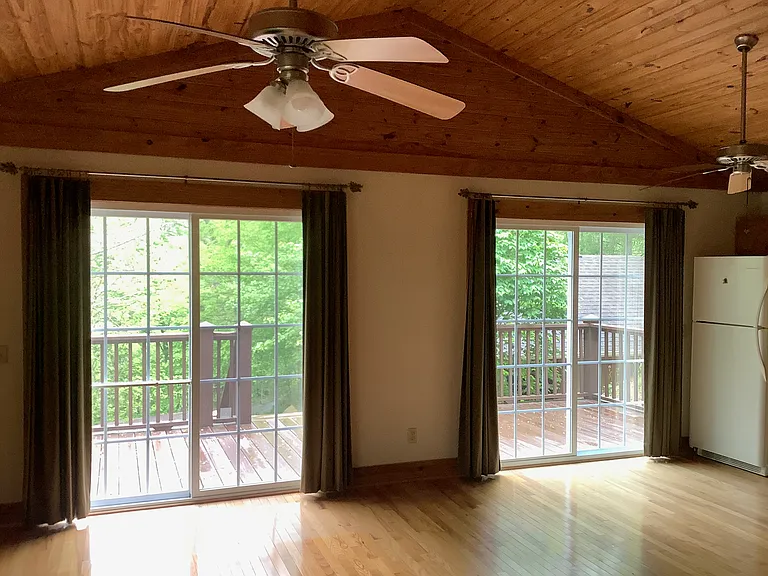 looking out the front from the large living area