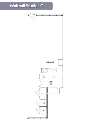 Floor plan Walthall Studio G