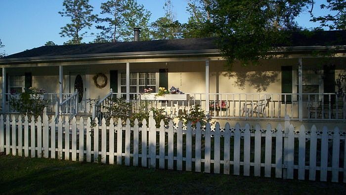 Close up of front of home
