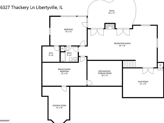 Walk-Out Basement Floor Plan
