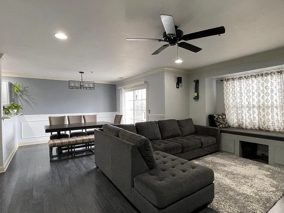 spacious living and dining area