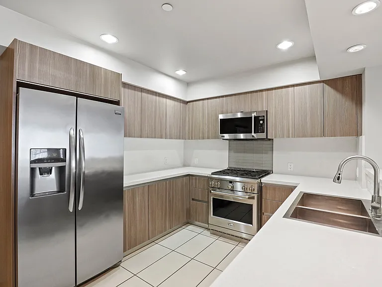 Kitchen with Energy-Efficient Stainless Appliances