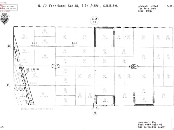 0 N 1/2 Sw 1/4 Se Ne Sec 18 Tp 7n #R-5w, Adelanto, CA 92301