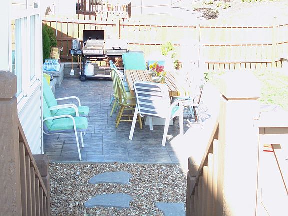 on deck leading to patio