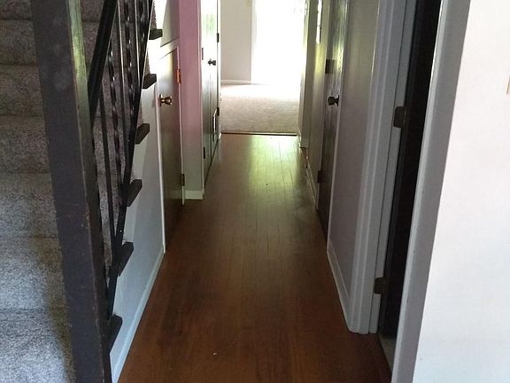 Hardwood floor in downstairs hallway