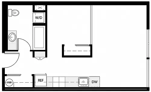 Floor plan Open 1x1 A