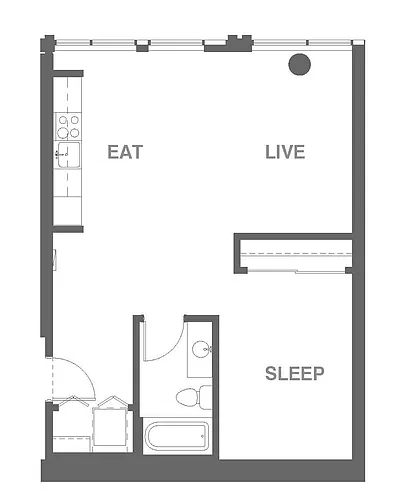 Floor plan 1x1 H Open