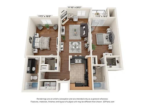 Floor plan Village - B2