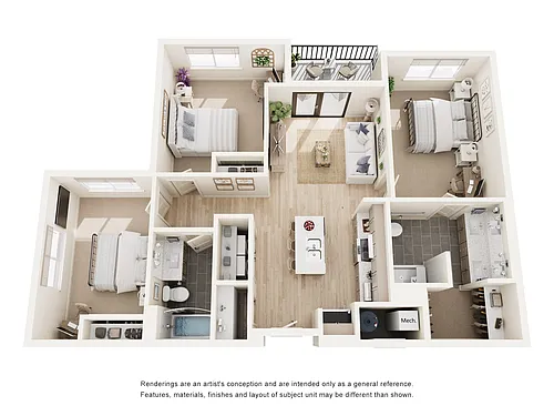 Floor plan 3 Bed/2 Bath
