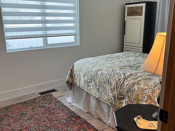 Bedroom with sliding door to