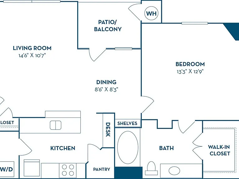 1 Bedroom | 1 Bath | 737 SF 1 Bedroom | 1 Bath | 737 SF