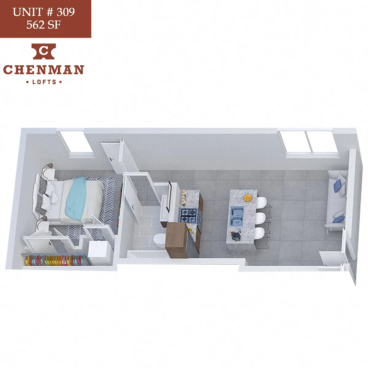 Floor plan Chenman Lofts 309