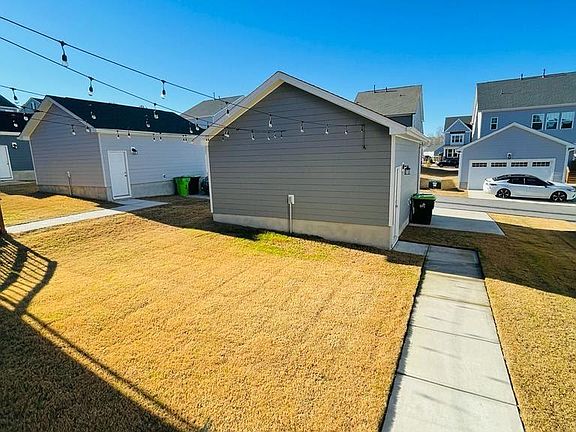backyard with string lights