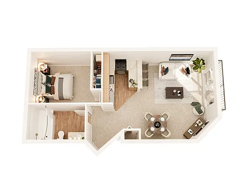 Floor plan 1x1 SM
