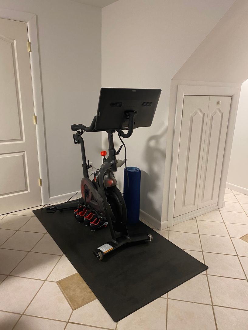  Just bring your shoes and enjoy using the Peloton bike.