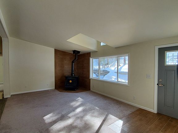Living Room with wood stove