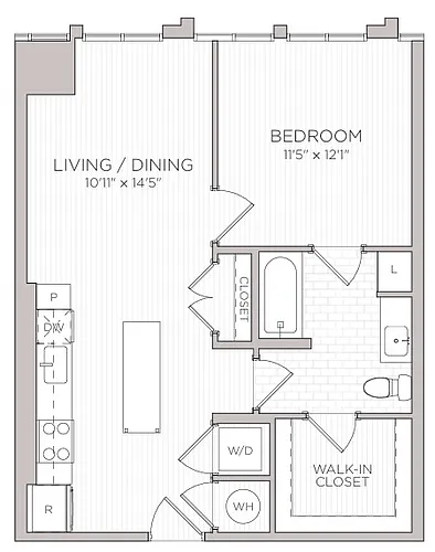 Floor plan A5 WDU 100% - Call For Income Restriction