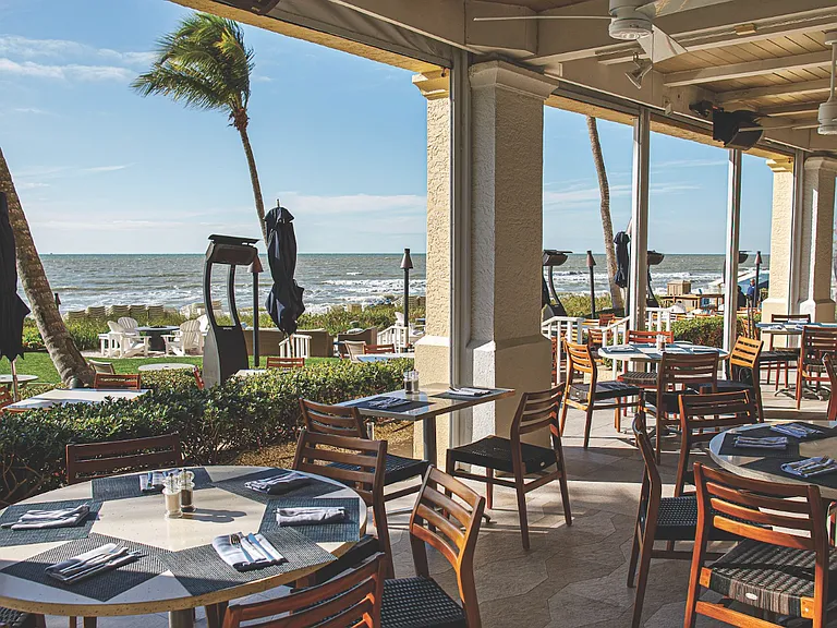 14 min walk (or 3 min bike ride) to another favorite sunset spot in Naples - BALEEN at The La Playa Beach Club! Enjoy a quick stroll down the beach to a wonderful brunch or lunch with a view (photo courtesy of La Playa Beach and Golf Resort)
