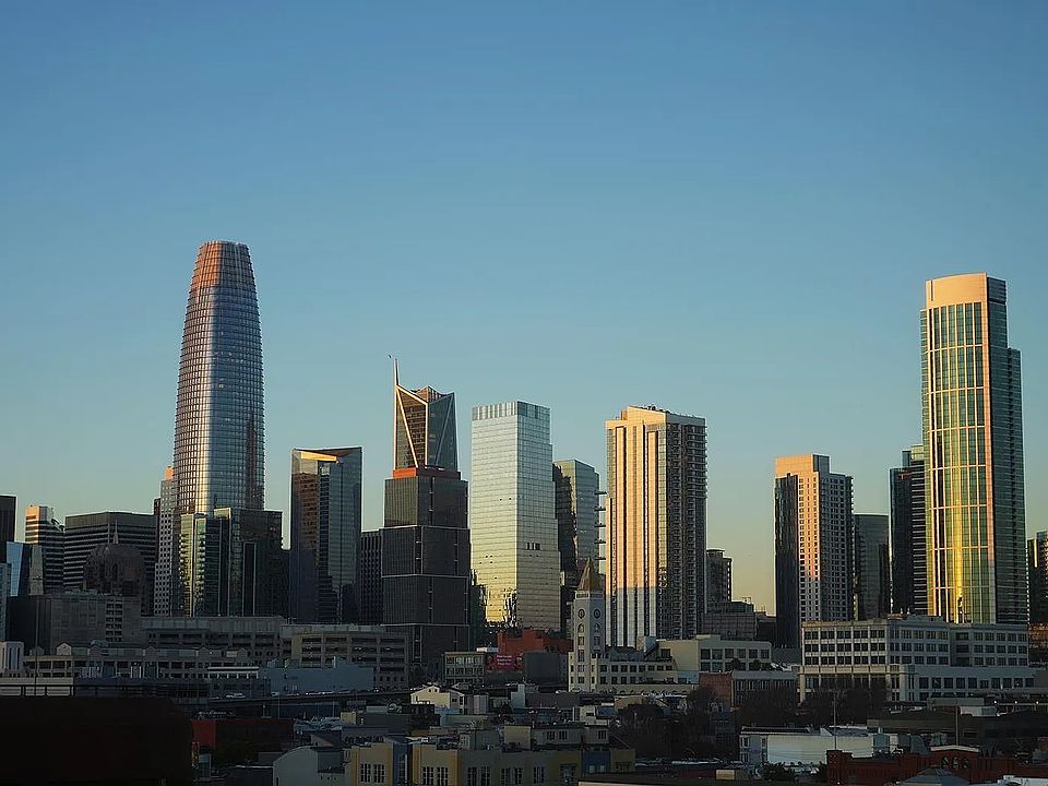 Unobstructed city view from living room and bedroom