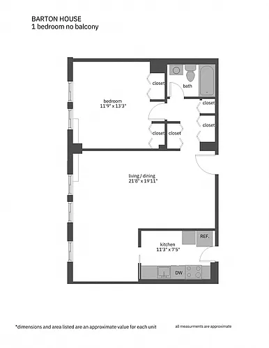 Floor plan One Bedroom