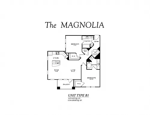 Floor plan B1 - The Magnolia