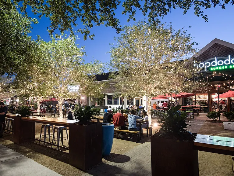 Enjoy patio dining at hopdoddy