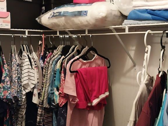 Master closet view 1