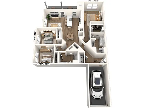 Floor plan C1-Direct-TypeB-Scheme-1