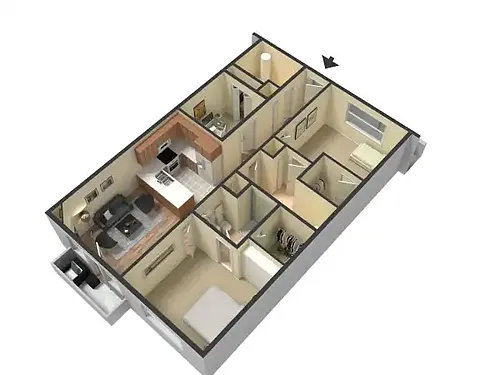 Floor plan 2 BR Standard Style