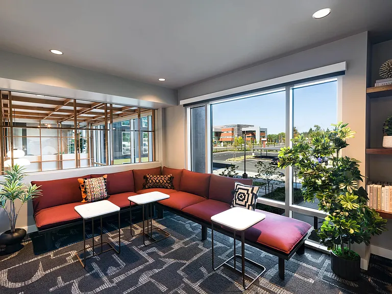 Versatile social spaces designed for productivity or connection.