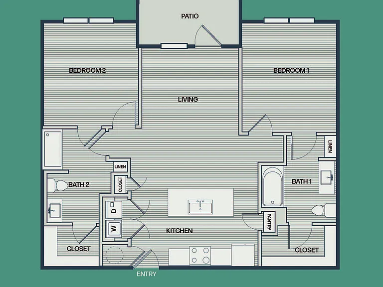 The Bowrider I: 2BR 2BA