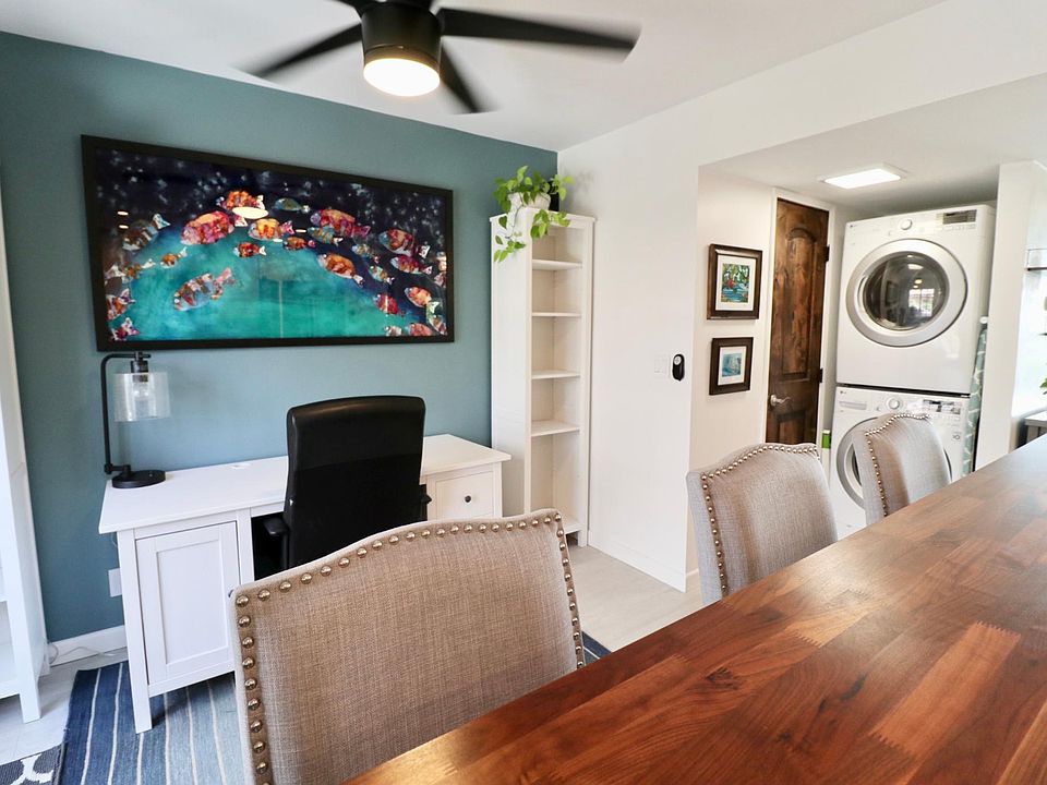 Used as office space & stacked washer dryer